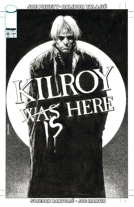 KILROY IS HERE (ONE SHOT) CVR B BRIAN BOLLAND B&W VAR - DUE IN STORE 1/4/26
