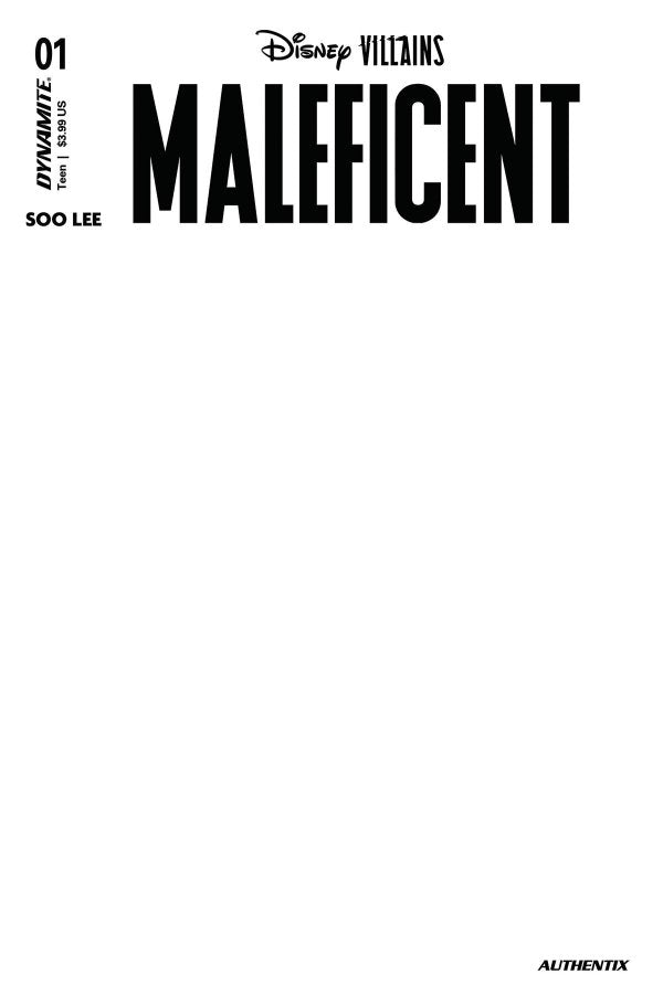 DISNEY VILLAINS MALEFICENT #1 CVR F BLANK AUTHENTIX VAR