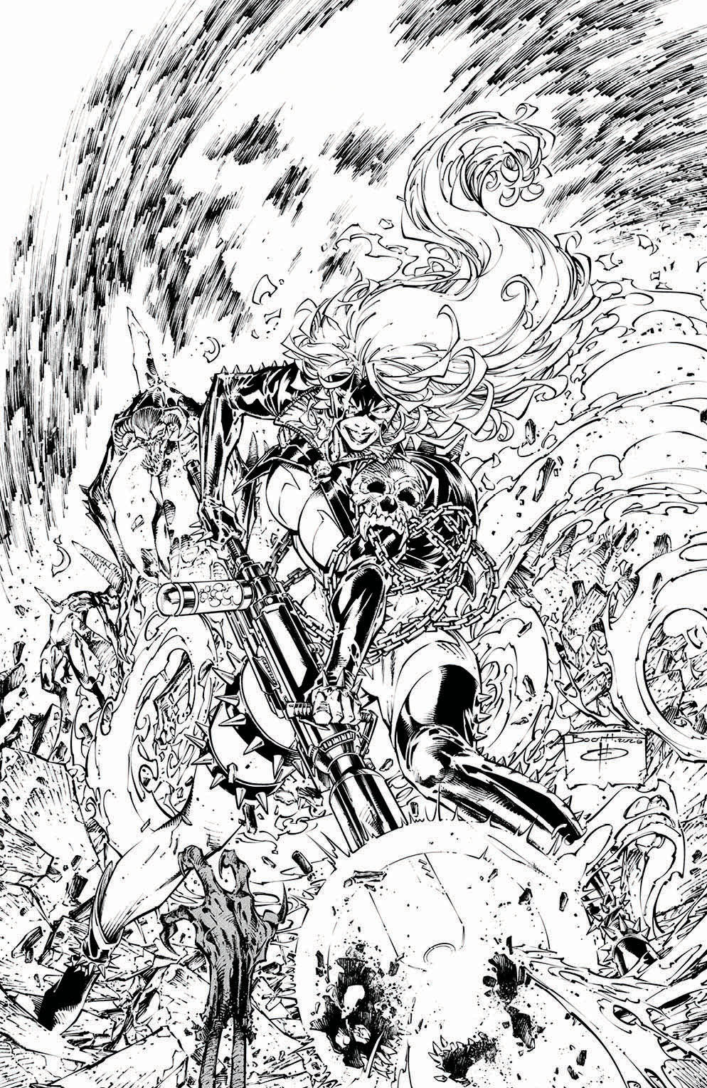 SHE-SPAWN #1 (OF 5) CVR E BRETT BOOTH B&W VAR - PREORDER (FOC 13/4/26) DUE IN STORE 6/5/26