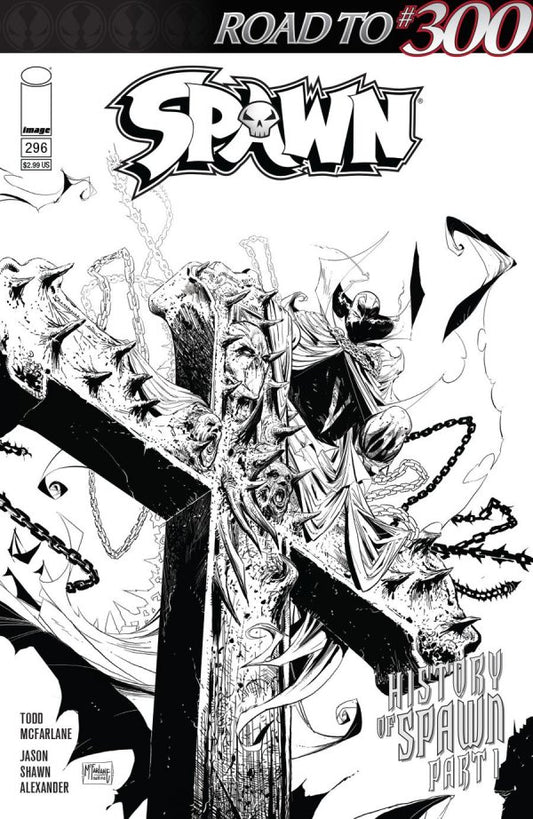 SPAWN #296 CVR C B&W VAR MCFARLANE & MATTINA