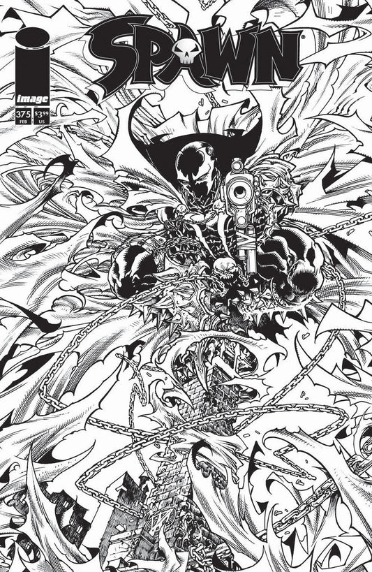 SPAWN #375 CVR B HARVEY TOLIBAO B&W VAR  - PREORDER (FOC 13/4/26) DUE IN STORE 6/5/26