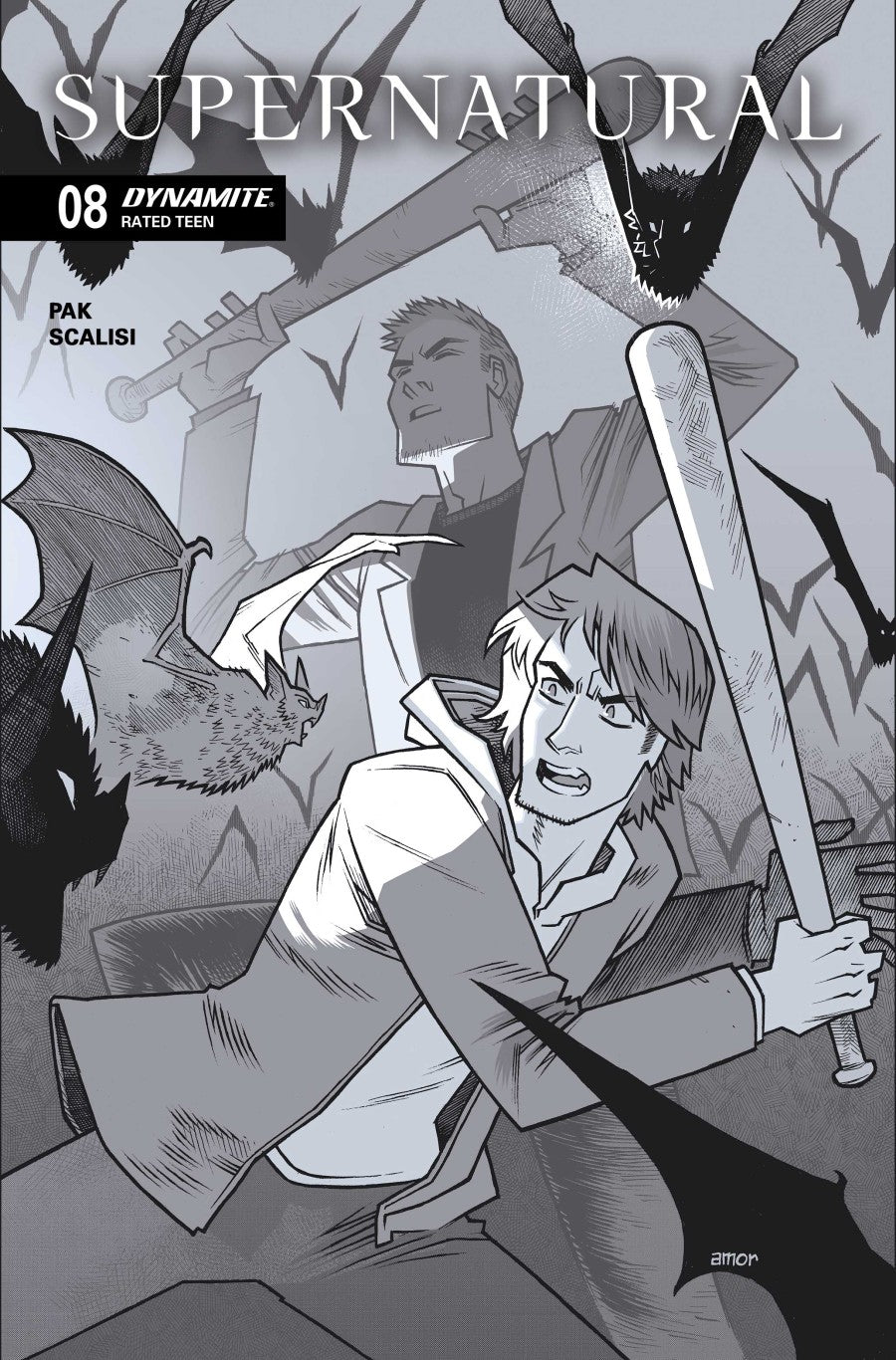 Supernatural #8 Cover H 1:10 John Amor Black & White Variant - (FOC 1/6/26) DUE IN STORE 24/6/26