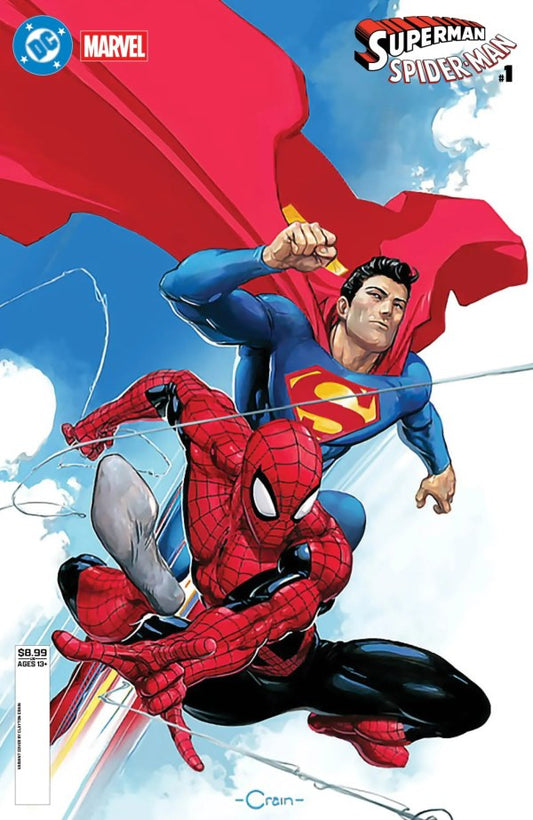 DC / Marvel Superman / Spider-Man #1 Cover D Clayton Crain Variant