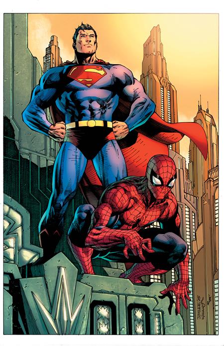 DC MARVEL SUPERMAN SPIDER-MAN #1 (ONE SHOT) CVR B JIM LEE CARD STOCK VAR - DUE 25/3/26 -  NOT FINAL COVER