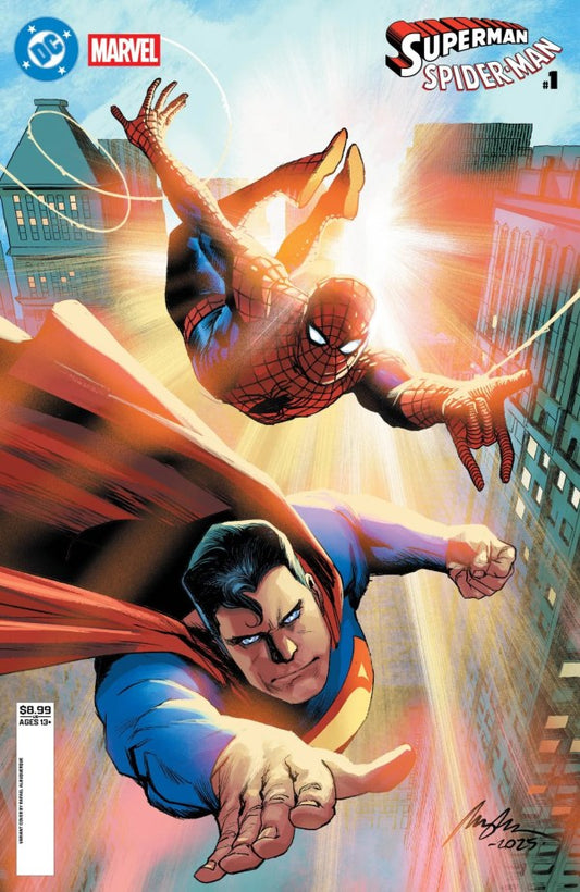 DC MARVEL SUPERMAN SPIDER-MAN #1 (ONE SHOT) CVR C RAFAEL ALBUQUERQUE CARD STOCK VAR - DUE 25/3/26 -  NOT FINAL COVER