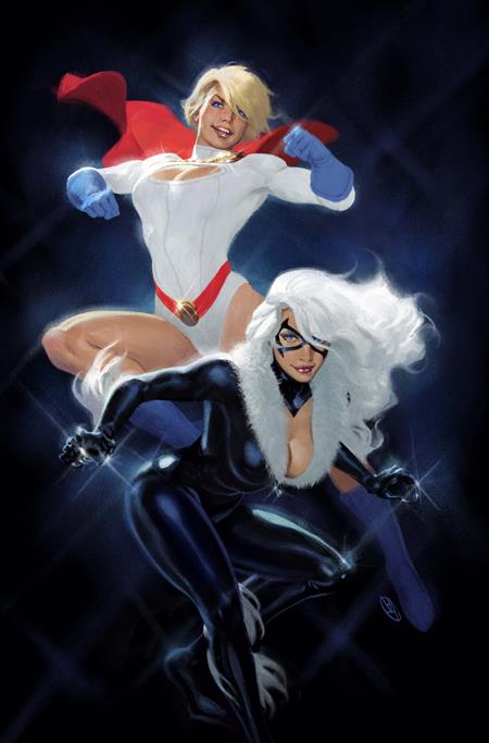 DC MARVEL SUPERMAN SPIDER-MAN #1 (ONE SHOT) CVR V DAVID TALASKI POWER GIRL & BLACK CAT CARD STOCK VAR - DUE 25/3/26 -  NOT FINAL COVER