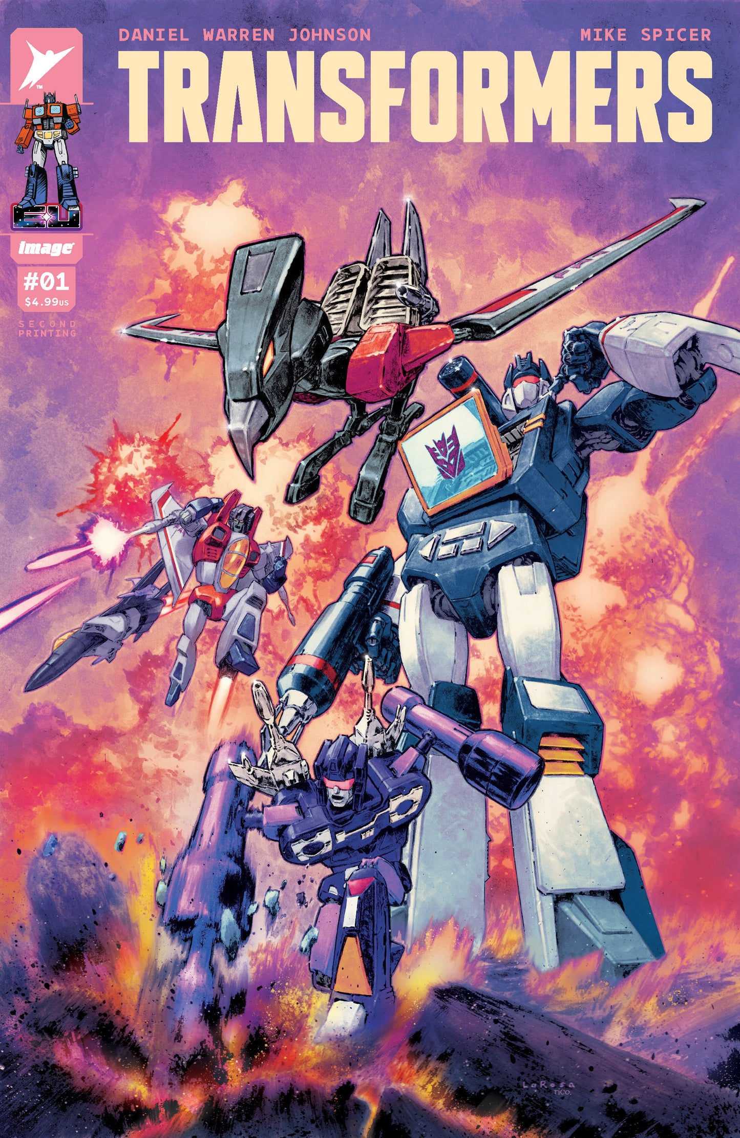 TRANSFORMERS #1 CVR D LEWIS LAROSA Second Printing