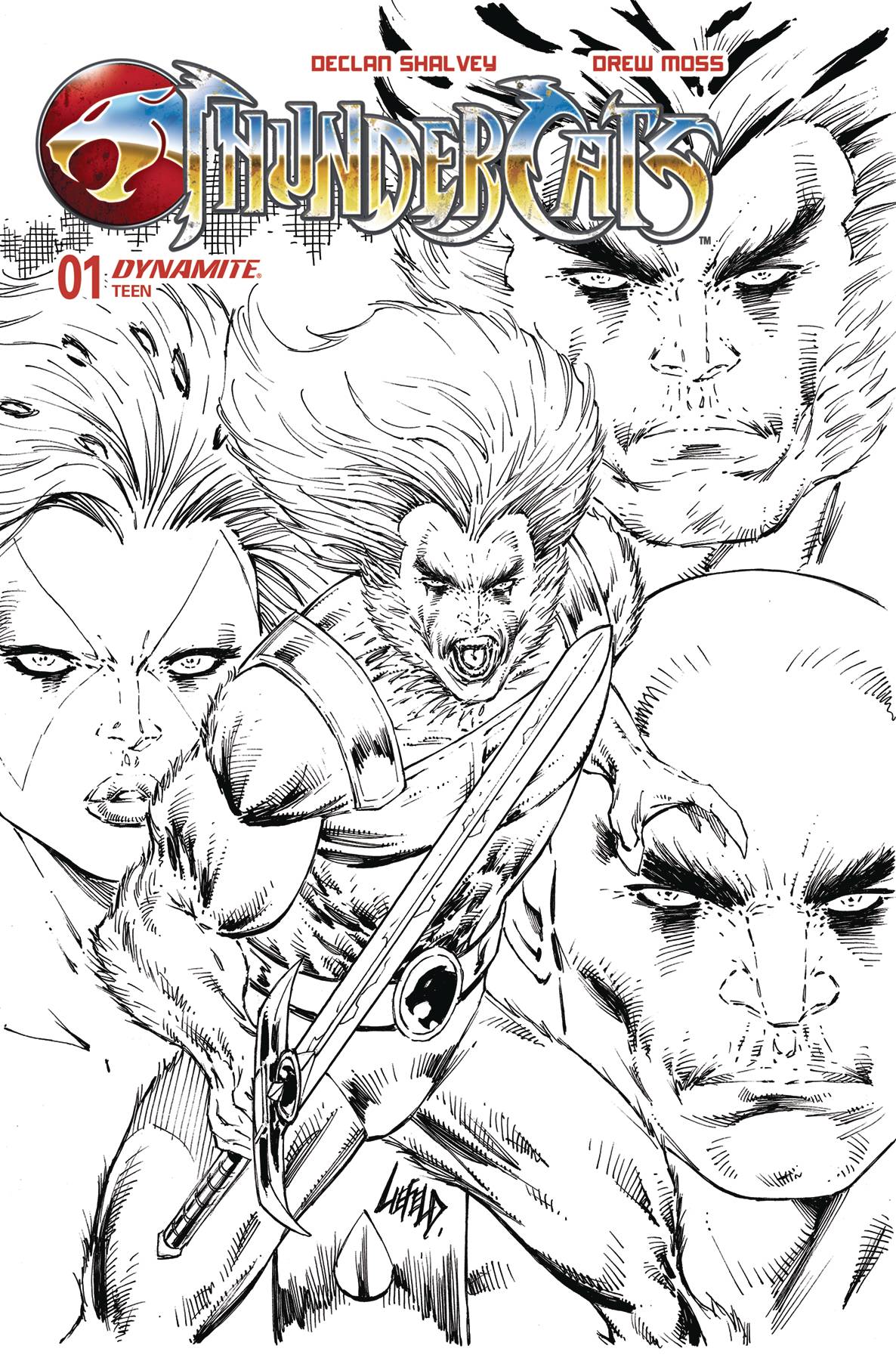 THUNDERCATS #1 CVR ZG 10 COPY FOC INCV LIEFELD B&W - PREORDER 7/2/24