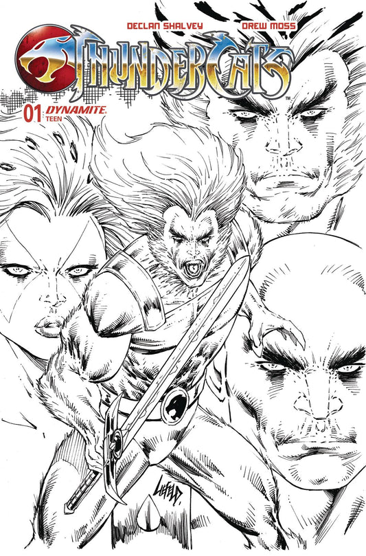 THUNDERCATS #1 CVR ZG 10 COPY FOC INCV LIEFELD B&W - PREORDER 7/2/24