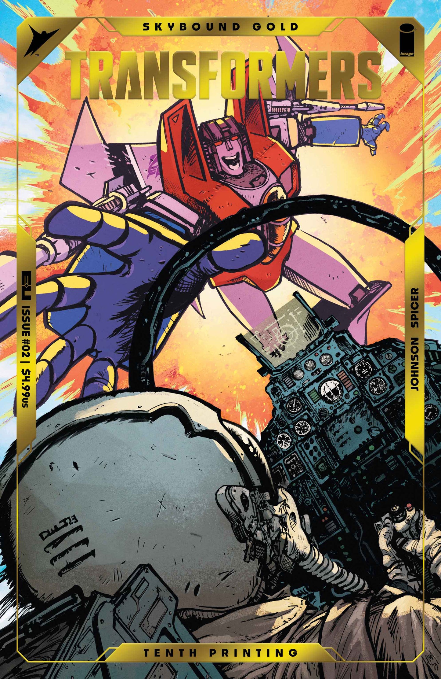 TRANSFORMERS #2 10TH PTG CVR A DANIEL WARREN JOHNSON & MIKE SPICER EMBOSS & GOLD FOIL - DUE 11/3/26