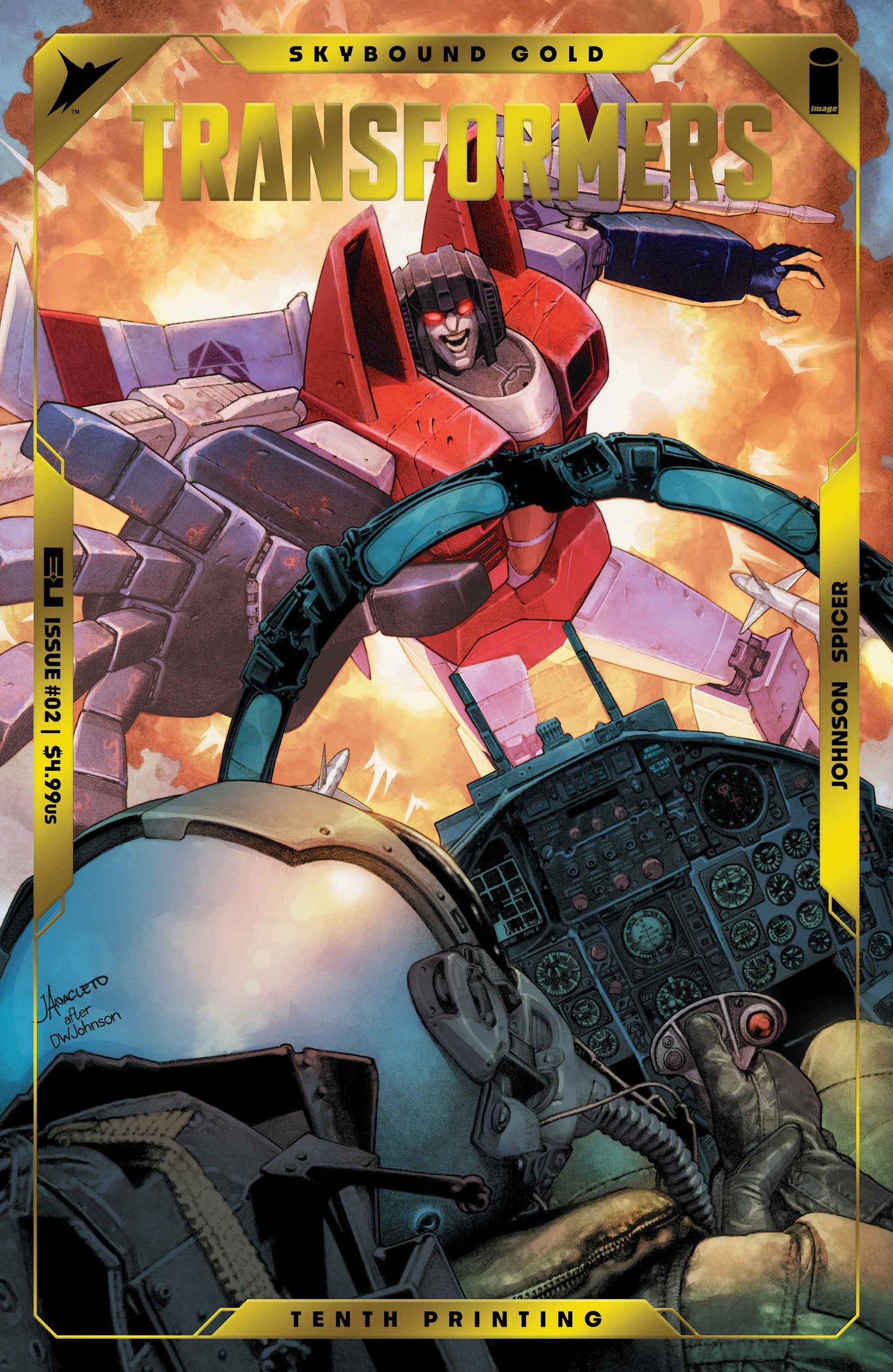 TRANSFORMERS #2 10TH PTG CVR B JAY ANACELTO & ROMULO FAJARDO JR EMBOSS & GOLD FOIL VAR - DUE 11/3/26