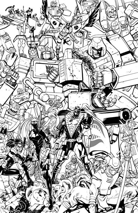 TRANSFORMERS #33 CVR F TOM REILLY & ADRIANO LUCAS ENERGON UNIVERSE 3RD ANNIVERSARY B&W VAR