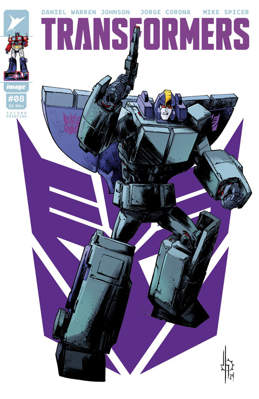 TRANSFORMERS #8 SECOND PRINTING CVR A JASON HOWARD DECEPTICON - PREORDER