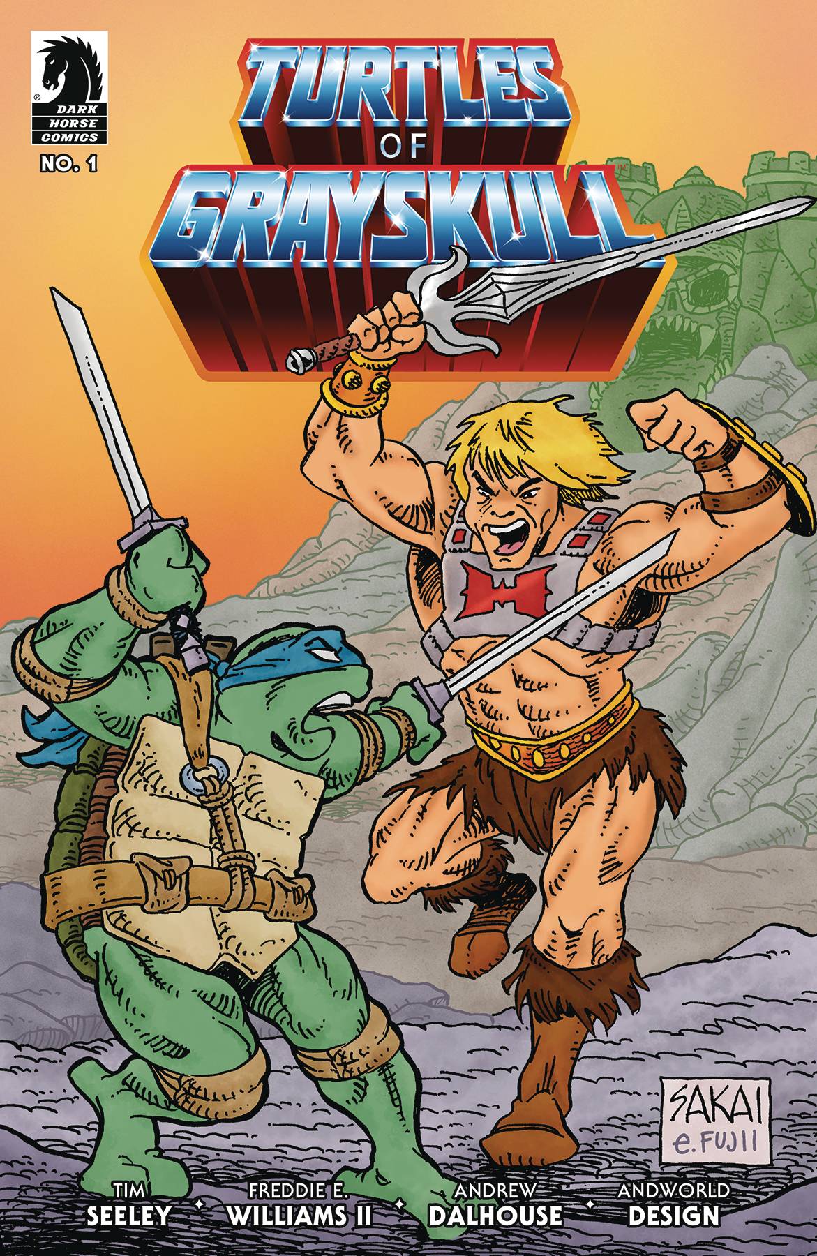 MASTERS OF UNIVERSE TMNT TURTLES OF GRAYSKULL #1 CVR B SAKAI - PREORDER